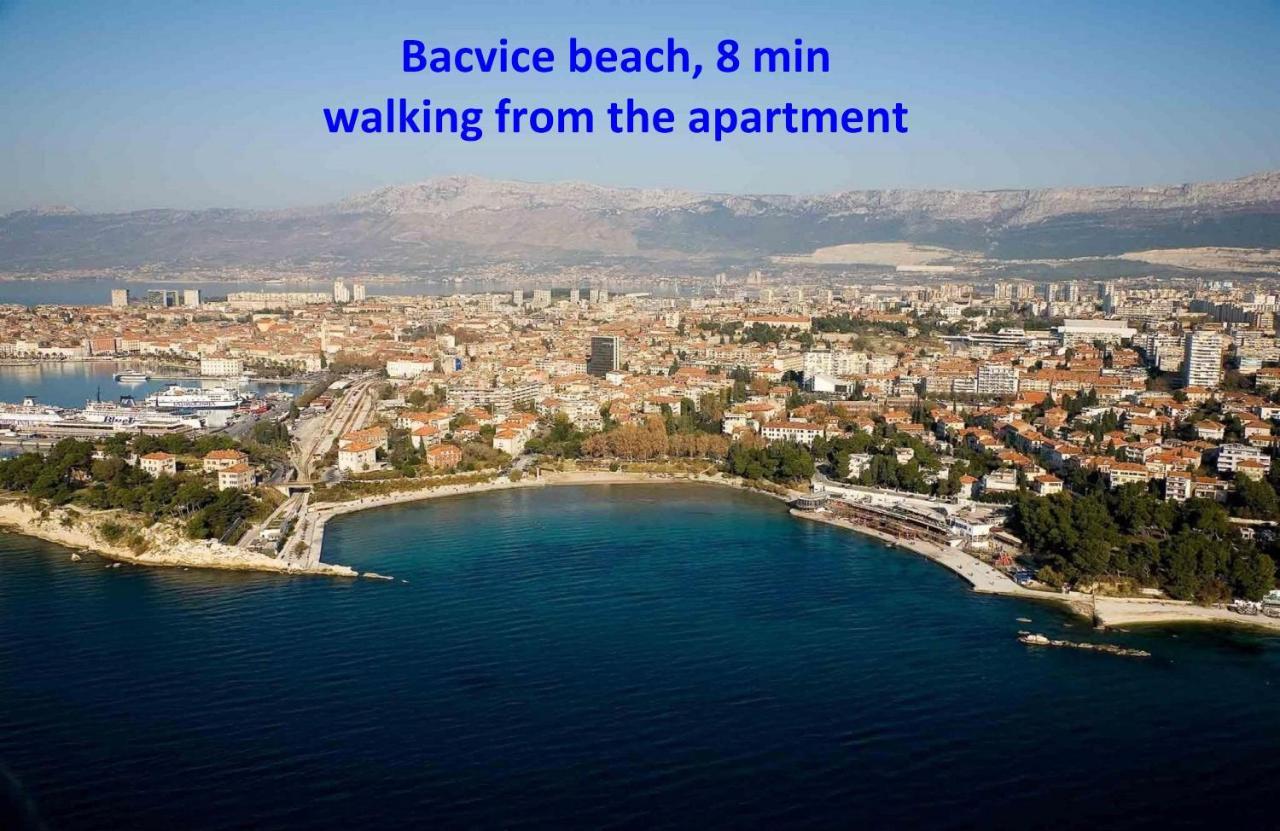 Modern Apt With Terrace 4 Min Walk To The Beach Spalato Esterno foto